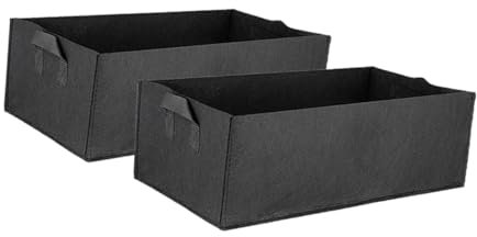 SEWOART Sacchi Per La Crescita Da Un Sacchi Quadrati Per La Piantagione Di Patate Controllo Delle Radici Nero Taglia Piccola