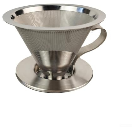 Filtro da caffè in acciaio inossidabile 304 con manico, rete 300 per una facile preparazione del caffè e filtraggio del tè, riutilizzabile e resistente alla ruggine per un uso a lungo termine