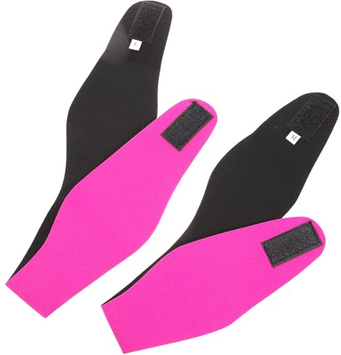 Veemoon Bandeau de Natation Cache-Oreilles Élastique Lot de 2 pour Garçon et Filles et Adultes, Protège-Oreilles Respirant Sport, Bandeau Rose Fuchsia Taille M et L, Accessoire Fitness