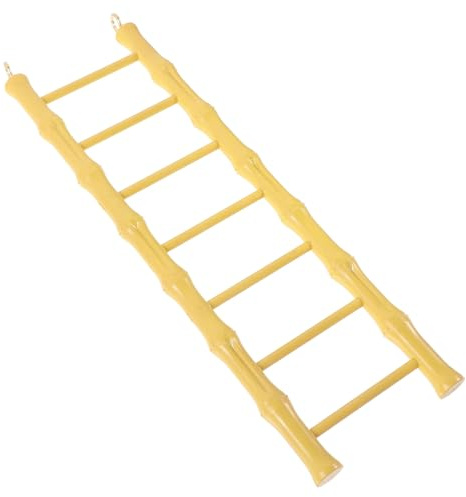 TEHAUX Giocattolo a Scala per Uccelli e Criceti 29,5x8,5 Cm in Plastica Resistente, Scala a Pioli per Pappagalli e Parrocchetti, Accessorio per Gabbie per Arrampicata e Addestramento