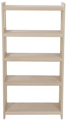 Stolarstwo Wochnik S.C. Scaffale per carichi pesanti in legno di faggio massiccio, 173 x 60 x 33 cm (altezza x larghezza x profondità), 5 ripiani, fino a 60 kg per ripiano, extra stabile, scaffale da