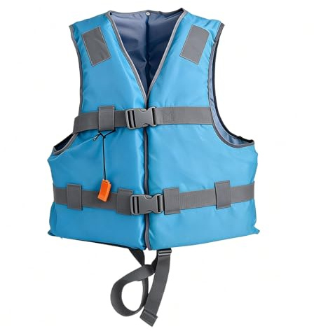 Swim Vest Unisex Swim Jackets with Safety Strap and Whistle Reflective Strips Waterproof Waistcoat Gilet Swimsuit for Pool Summer Kayaking Beach Play Snorkeling Holiday