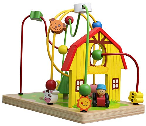 Sky-blue L10062 Holz - Mototrikschleife / Labyrinth Farm, im bunten Design