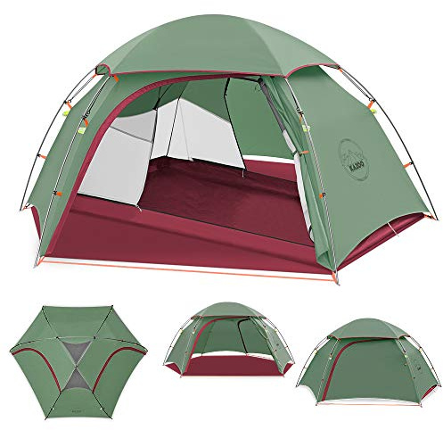 KAZOO Lightweight Backpacking Tent 2 Person Waterproof Camping Tents 2 People Hiking Tents Two Person Aluminum Poles Double Layer
