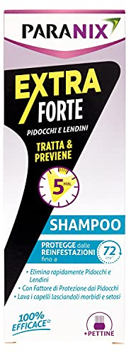 Paranix Shampoo Extra Forte Tratta & Previene Pidocchi e Lendini In 5 Minuti, Multicolore, 200 ml
