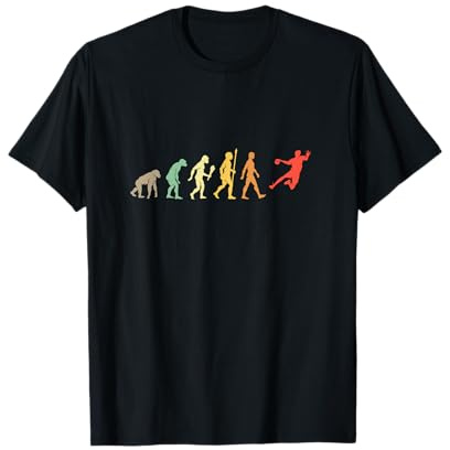 Pallamano Evoluzione Regalo Vintage Giocatore Di Pallamano Maglietta
