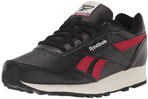 Reebok Unisex Rewind Run Sneaker, Black/Chalk/Flash Red, 5.5 US Men
