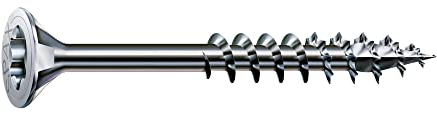 SPAX Tornillo universal, 4,5 x 50 mm, 90 unidades, rosca parcial, cabeza avellanada, T-STAR plus T20, 4CUT, WIROX A9J - 8000000276873