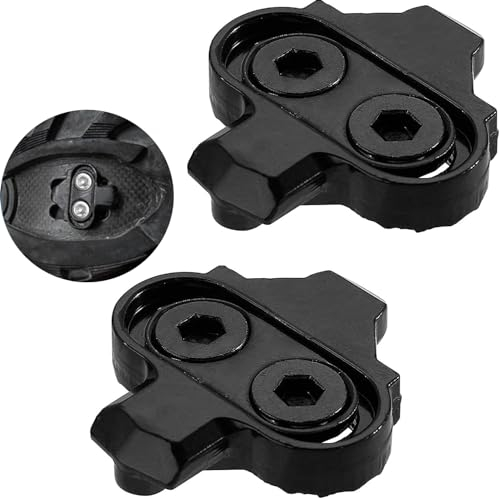 UMIUP Fahrrad Cleats mit Rutschfesten Cleat Plates, 2-Loch Fahrrad-Cleats Kompatibel mit Shimano SPD (SH51) Schuhplatten,Fahrrad Cleat Set für Mountainbike Indoor Cycling (Schwarz)