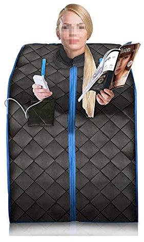 KOROBIE Manta de Sauna infrarroja Sauna para la Sauna de Lujo SPA Silla Plegable de Sala de Sauna Personal Controlable a Distancia