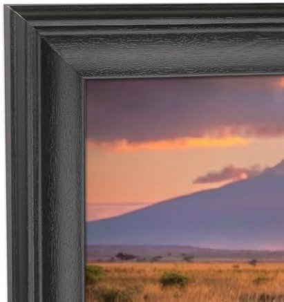 ZZFQXZ Cornice per foto in legno massello nero, 22,8 x 76,2 cm, cornice per poster, 22,3 x 76 cm, cornice panoramica da 22,8 x 76 cm, con accessori per appendere (F23B930)