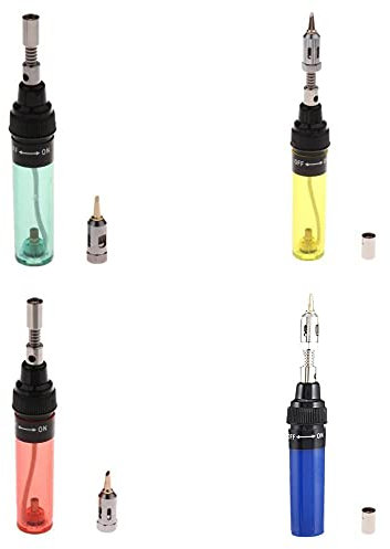 4 piezas de soldador de gas butano, herramienta de soldadura de gas butano, soplete de gas butano, herramienta de soldadura (4 colores)