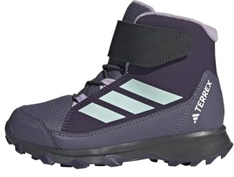 adidas Unisex - Bambini e Ragazzi Terrex Snow CF Climawarm Winter Shoes Kids, Aurora Plum/Semi Flash Aqua/Powder Plum, 33 1/2 EU
