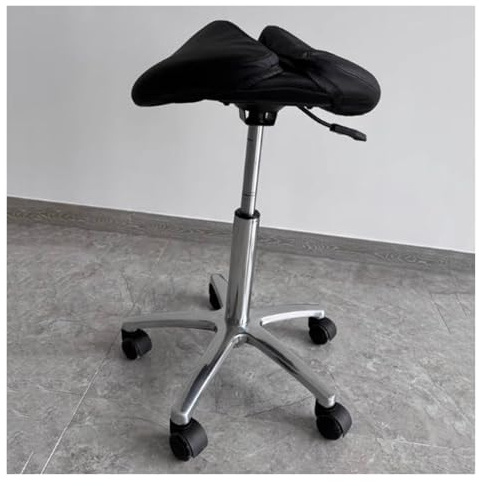 Genérico Taburete De Silla De Montar, Altura Ajustable 50-70 Cm,Asiento Ergonómico Giratorio De 360° con Inclinación hacia Adelante,For Oficina,Escuela