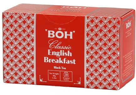 Schwarztee BOH Classic English Breakfast Tea aus Malaysia | Schwarzer Tee (BOP) | kräftig | 20 Teebeutel