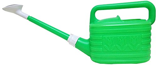 Geosism & Nature Annaffiatoio Verde Chiaro in plastica Giapponese con Rosa in Metallo per Piante e Bonsai, 4 lt
