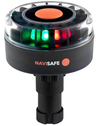 NAVISAFE Nattlampa Tricolor 2NM Båtlampa med Scotty Base