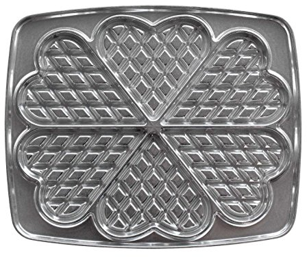 Lagrange 030521 gofres Corazón Placas de aluminio fundido para gofrera (Compatible con las referencias: 039111, 039211, 039411, 039511)