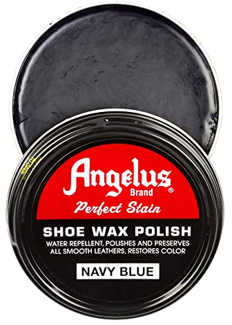 Angelus Brand Perfect Stain Shoe Wax Polish, 3 fl.oz, Navy Blue