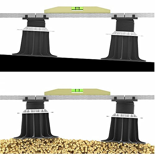 Jouplast - Self-Levelling Adjustable Paving Riser - Ceramic/Porcelain Tiles & Concrete Paving/Patio Support - (Pack of 10) (55-75mm)