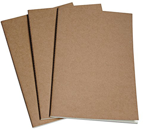 Wanderungen A5 Leeres Travelers Notebook Einlage / A5 Tagebuch Nachfüllung | 5,5 x 8,3 / 14cm x 21cm | 3 Hefte, 240 Leere Seiten | Travelers Notebook Nachfüllungen Für Tagebücher, Journale, Planer