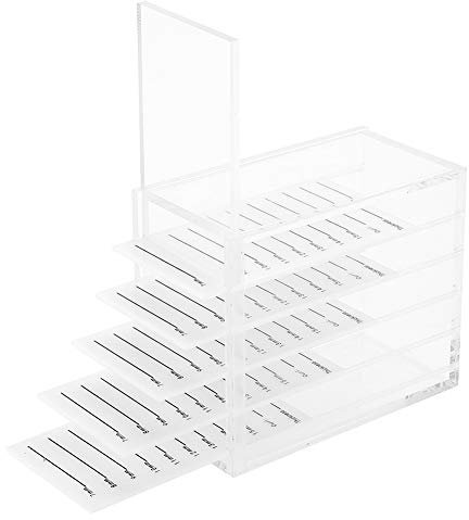 Boîte de rangement pour cils en plastique - Support d'extension de cils à 5 couches - Boîte de rangement pour l'extension du porte-cils(4.6 * 2.4 * 3.8inch)