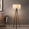 lux.pro Stehlampe Newport 1-flammig Tripod Lampe für Wohnzimmer 140 cm hoch Stehleuchte Standleuchte für innen mit Stoffschirm Creme