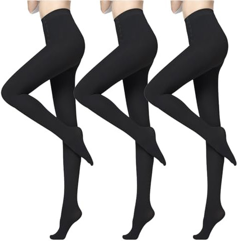 BDSHUNBF Collant Donna 80DEN - Calze Compressive Autoreggenti Elastiche Nere