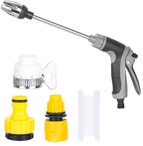 Turbowasher - Limpiador eléctrico de alta presión para cada manguera de jardín con conectores universales, pistola rociadora de manguera de jardín para regar plantas, césped, ducha de mascotas, lavado