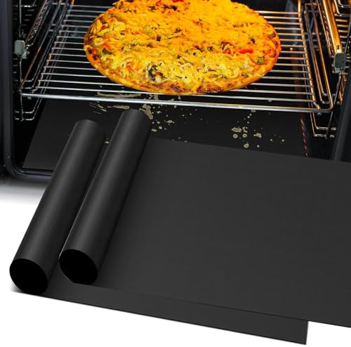 2 unidades de láminas permanentes para horno, 40 x 60 cm, resistentes al calor, antiadherentes, grandes insertos para horno, para gas, eléctricos y ventiladores