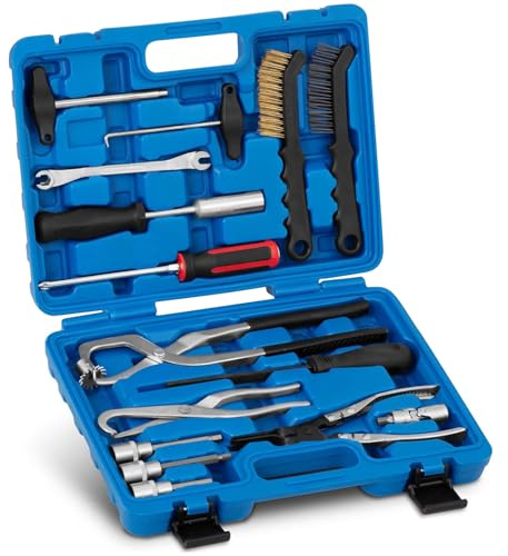 15 TLG tamburo freno set di attrezzi per freni a tamburo per auto, set di attrezzi per cambiare/pulire impianti a disco e tamburo, montaggio officina