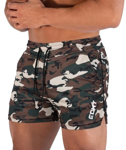 Superora Shorts för män, ventilerande träningsshorts med fickor för löpning, gym och utomhusträning | Nät, 7,6 cm, andningsbar, snabbtorkande, träning, utomhus, fitness, joggare