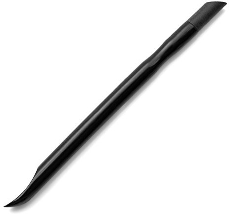 HK Manicure by Hans Kniebes – 12 cm Hufstab aus Echt-Horn Schwarz – mit Gummi-Nagelhautschieber – hochwertige Maniküre
