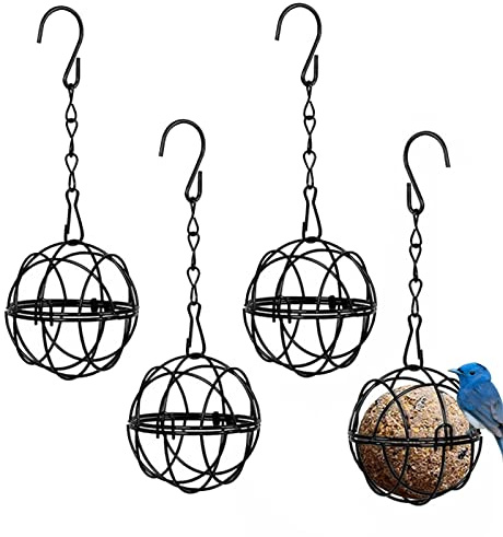 - Juego de 4 comederos para pájaros (Bola de Grasa)
