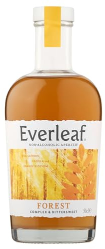Everleaf Forest - Non-Alcoholic Aperitif (50cl) | Spirit Alternative | Prepare Easy Alcohol-Free Cocktails & Spritzes for Everyday Enjoyment | Made from Saffron, Vanilla & Orange Blossom | Drinks Gift