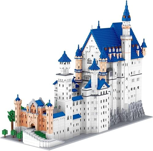 BlueBrixx LZ8020 Marke Lezi - Schloss Neuschwanstein (Diamond Blocks) aus Klemmbausteinen mit 11810 Bauelementen. Lieferung in Originalverpackung.