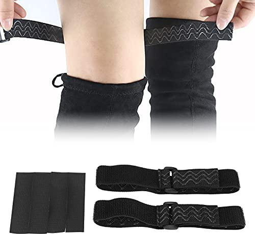 Cinghie antiscivolo per stivali al ginocchio, adesivi rimovibili, design in silicone antiscivolo, fibbia mobile, adatta per stivali lunghi, metà, bassi