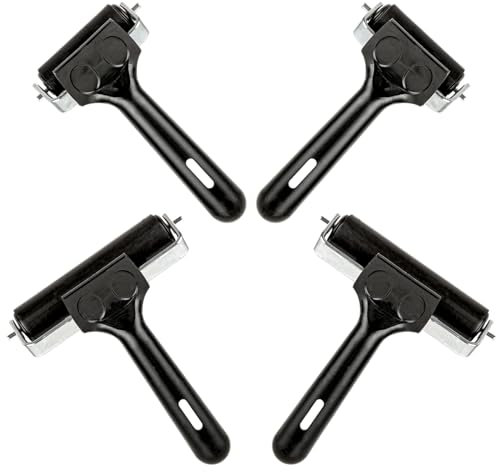 GBACHOOSE 4 PCS Rubber Brayer Roller for Crafts 2.4in & 3.9in Printmaking Brayer Tool Paint Brush Ink Applicator for Printmaking Art Craft Oil Painting, Black