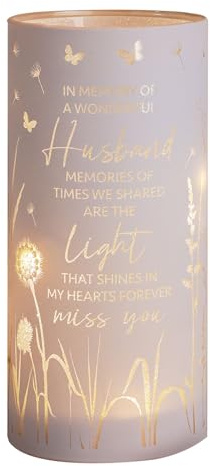 Widdop Thoughts of You LED Memorial Tube Light - Husband - Commemorative Light Present Memory Sentimental Message