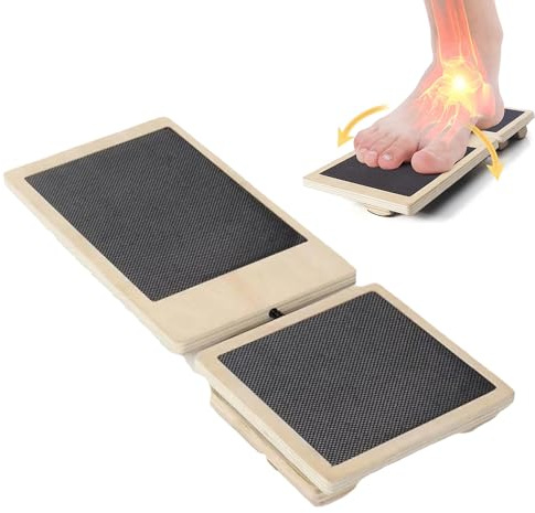 Hojalis Single Foot Balance Board, Ankle Strengthener Set, Wooden Foot Strengthener Trainer, Ankle Balancing Board, Ankle Foot Strengthener Exerciser for Sprained Stability Exercises Balance Training