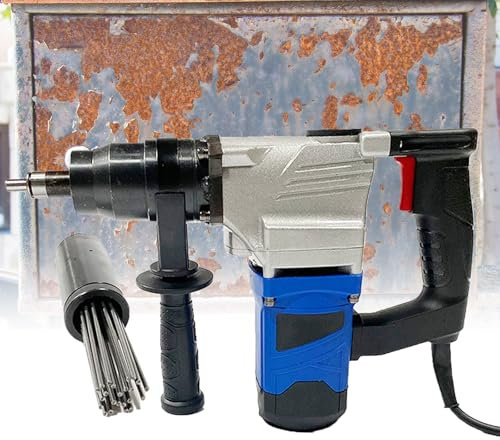 VNATWGOO Macchina Elettrica per La Rimozione della Ruggine da 110 V/220 V, Scrostatore Ad Aghi Portatile da 1100 W, Pistola per La Rimozione della Ruggine, Pistola Disincrostante Industriale,220V