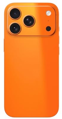 SopiGuard Sticker Skin for iPhone 17 Pro Max Full Body Wrap Precision Edge-to-Edge (Gloss Orange)