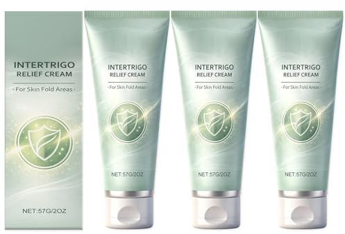 Crema hidratante para aliviar el intertrigo con arginina y óxido de zinc, paquete de 3: barrera protectora de la piel ligera para comodidad diaria, 57 g