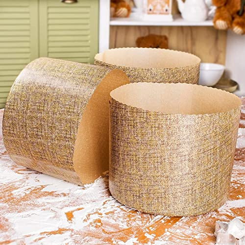 Panettone-Papierform, groß, 540 ml, 12 Stück, Osterbrotform, Paska-Form, Kulich-Pascha-Form, Osterbrotform, 13 x 10 cm (B x H), Panettone-Formen zum Backen von Panettone-Pfannen, Panetone-Formen