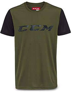 CCM Hockey Grit Tech SS Tee Army Green – Senior Armégrön M
