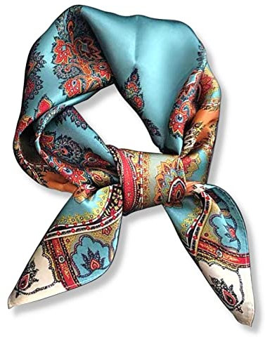 PoeticEHome Seidenschal aus 100% reiner Maulbeerseide – 68x68 cm Halstuch für Damen | Quadratisches Tuch mit Geschenkbox​