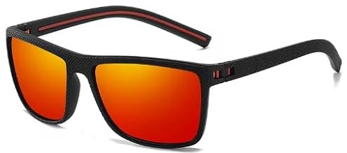 Genérico Occhiali da sole polarizzati sportivi, protezione UV400, per uomini e donne, regalo, estate.., Rosso +Rosso