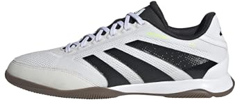 adidas Unisex Predator League Indoor Football Boots Fußballschuhe, Cloud White/Core Black/Lucid Lemon, 45 1/3 EU