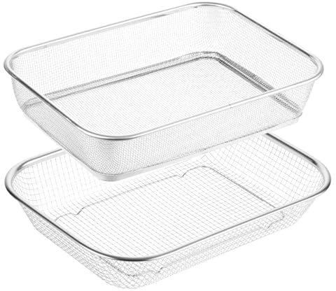 2 tamices de tierra para jardinería, tamiz de roca grande de acero inoxidable, tamiz cuadrado de abono de jardín, tamiz de arena de suciedad, captura aserrín de rocas de suciedad para uso en jardín