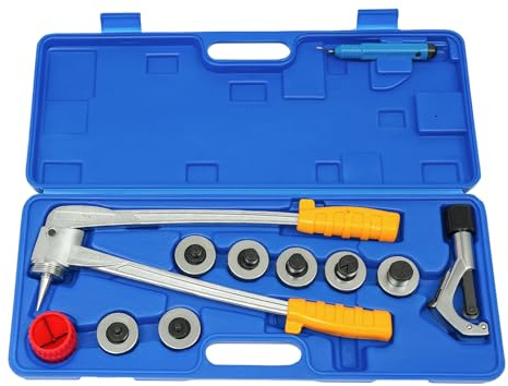 Juego de expansores de tubos manuales, con 7 alicates de expansión de tubos, kit de expansión manual para tubos de 10-28 mm para tubos de cobre, latón y aluminio.